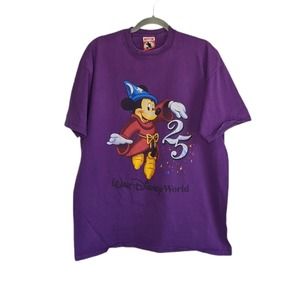 VTG Disney Mickey Fantasia 25 Years Purple Tshirt